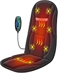 Snailax Vibration Back Massager with Heat, Seat Massager, 8 Vibrating Motors & 5 Modes, Chair Massage Cushion, Office, Gifts for Women Men