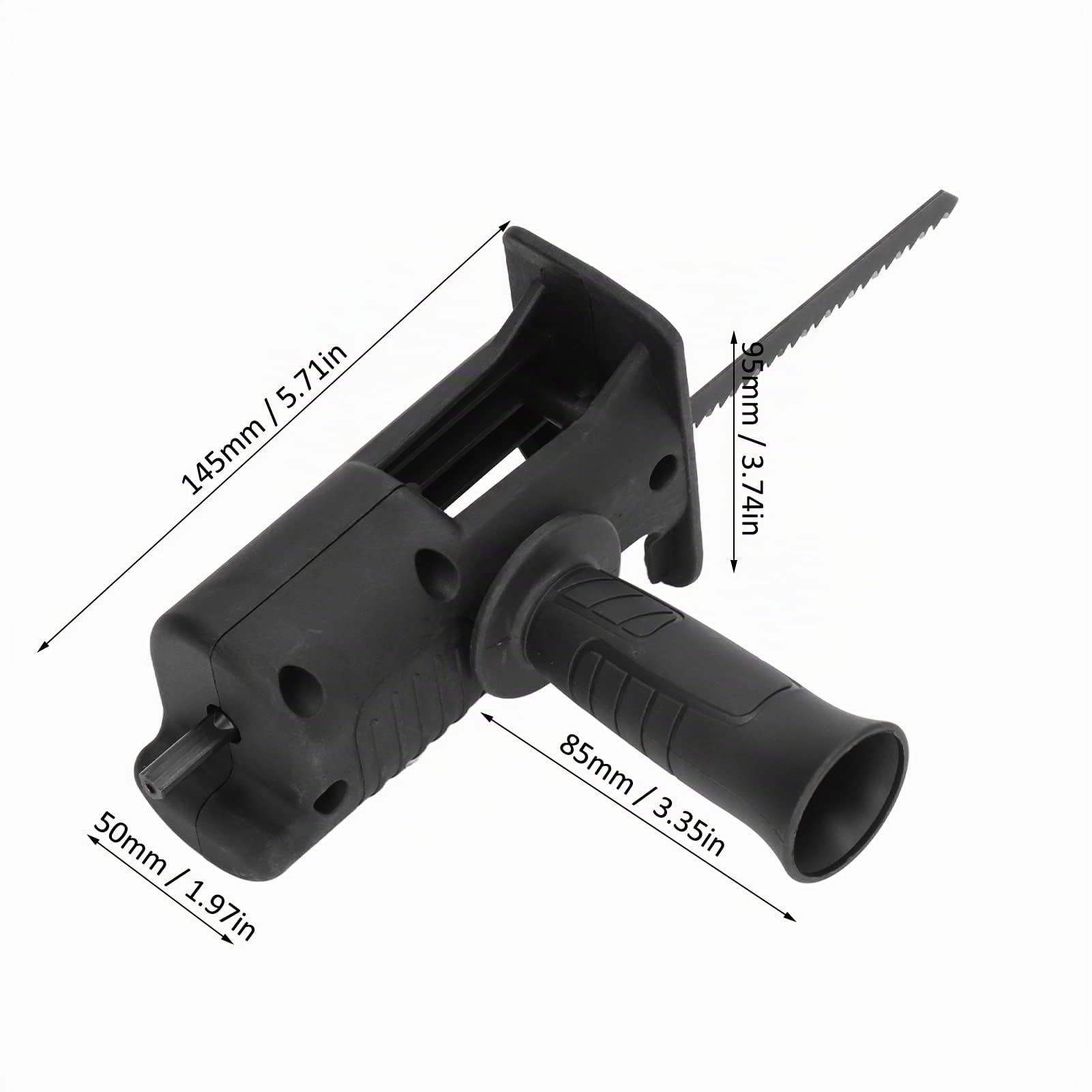 Kit de Accesorios de Sierra Recíproca Adaptador de Sierra Recíproca para Taladro Inalámbrico con Cuchillas para Sierras Caladoras para Corte de Madera Y Metal