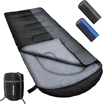 0 Degree Sleeping Bags Waterproof for Adults, Cold Weather Machine Washable Sleeping Bag with Compression Sack for 3-4 Season Camping Outdoor