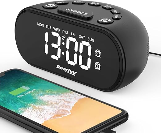 Radiosveglia Owyelo Con Display LED Colorato - Doppia Sveglia, Radio FM E Luci Notturne - Foto 10