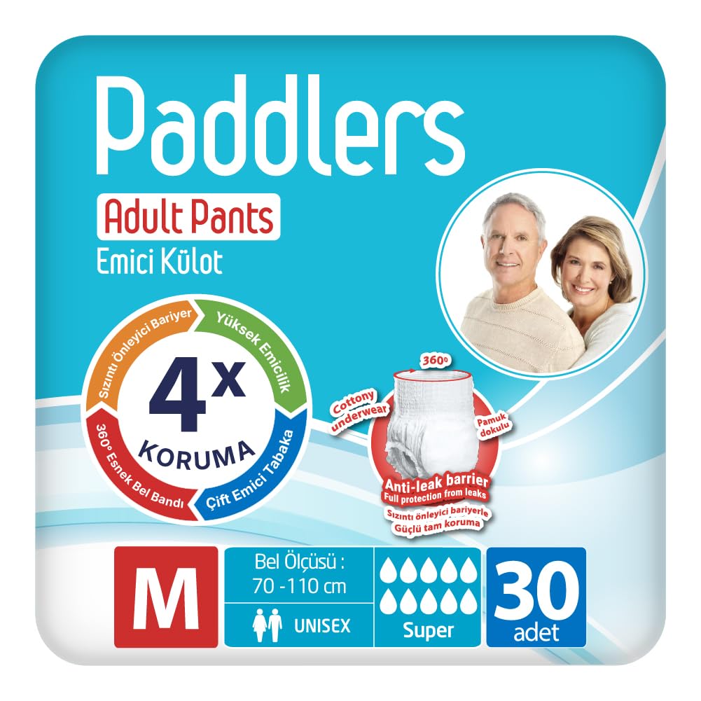 Paddlers Yetişkin Hasta Emici Külot Bez Medium 30 Adet