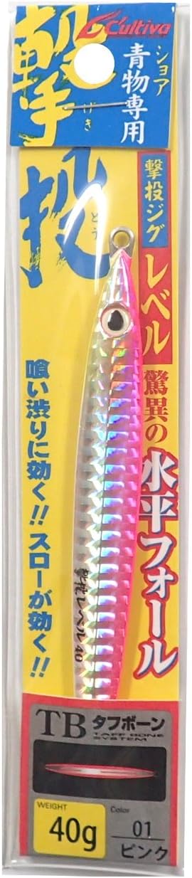 Owner GJL-40 Metal Jig Lure, Flickering Jig Level, 1.4 oz (40 g), Pink #1 31871