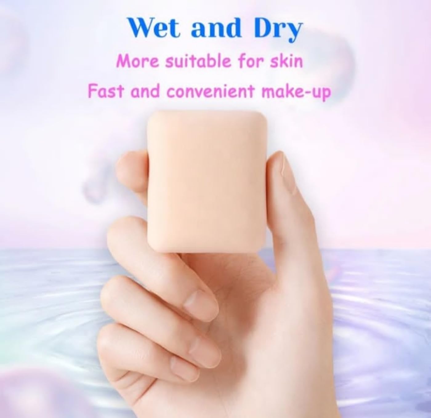 Feelhigh 1 Powder Puff Holder Cases, Travel Beauty Blender Holder Portable Powder Puff Storage Box Clear Small Makeup Sponge Containers Pocket Cosmetic Puff Box (Square) 3