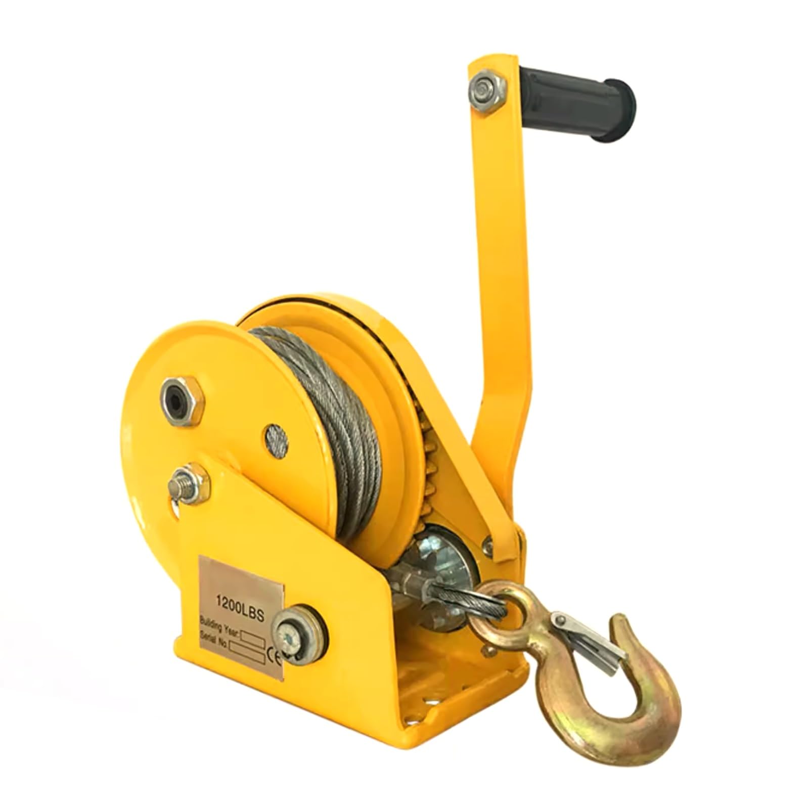 Verricello manuale per sollevamento e trazione, cavo da 9 m, capacità 500 kg per barche, camion e rimorchi, design resistente, ideale per applicazioni pesanti