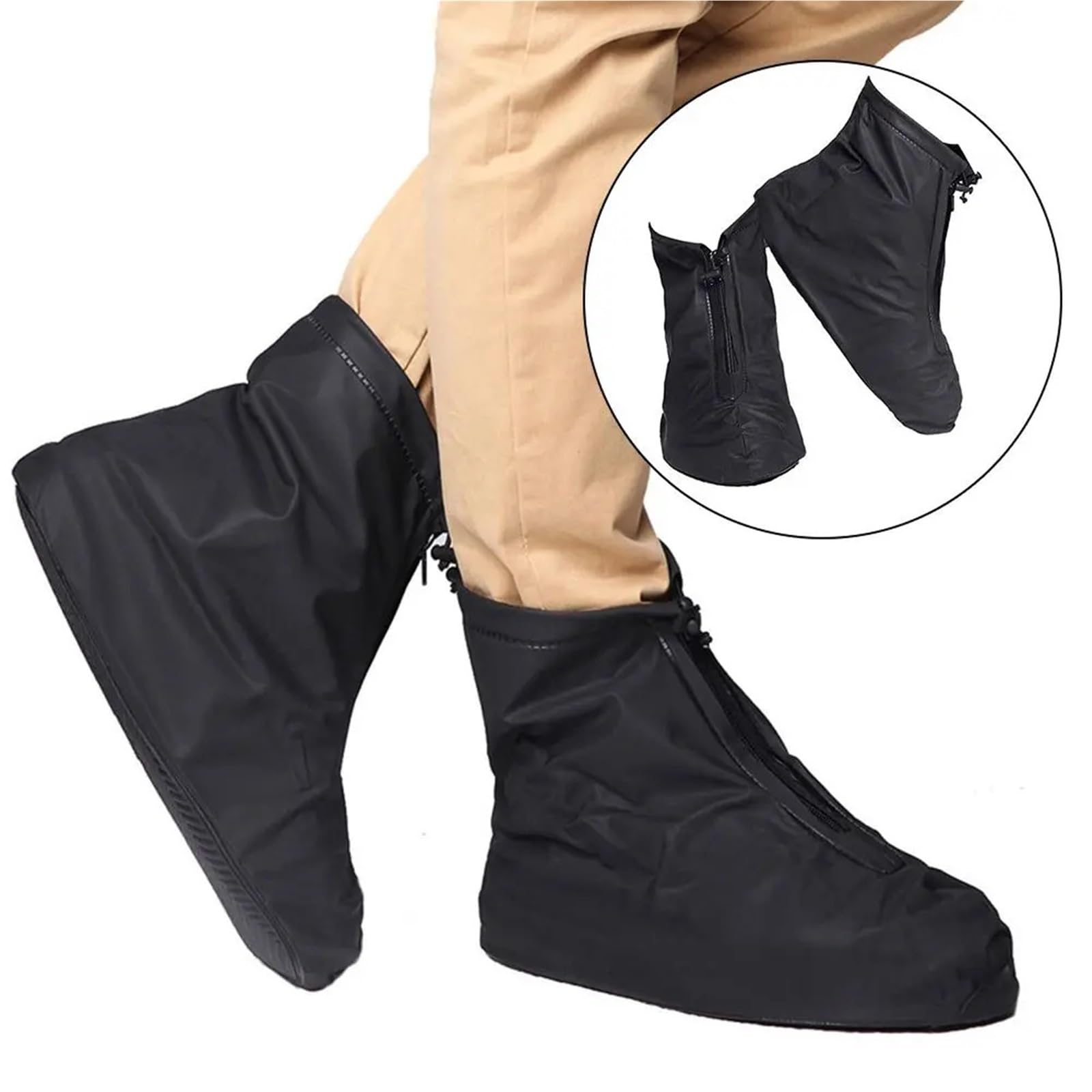 3 Pares De Cubiertas Zapatos For Acampar Al Aire Libre, For La Lluvia, Antideslizantes, Plegables, For Ciclismo,Protección Contra, For para Protección