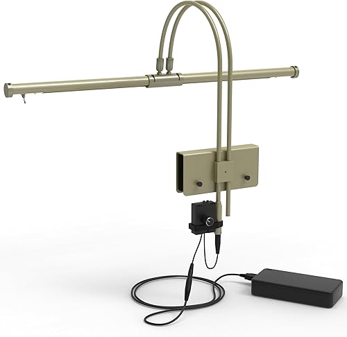 Miniatura 13 de Cocoweb Luz LED de piano de cola de 22 pulgadas en color negro con detalles de níquel satinado y clip de atenuador - Ajustable - LED - Brillante