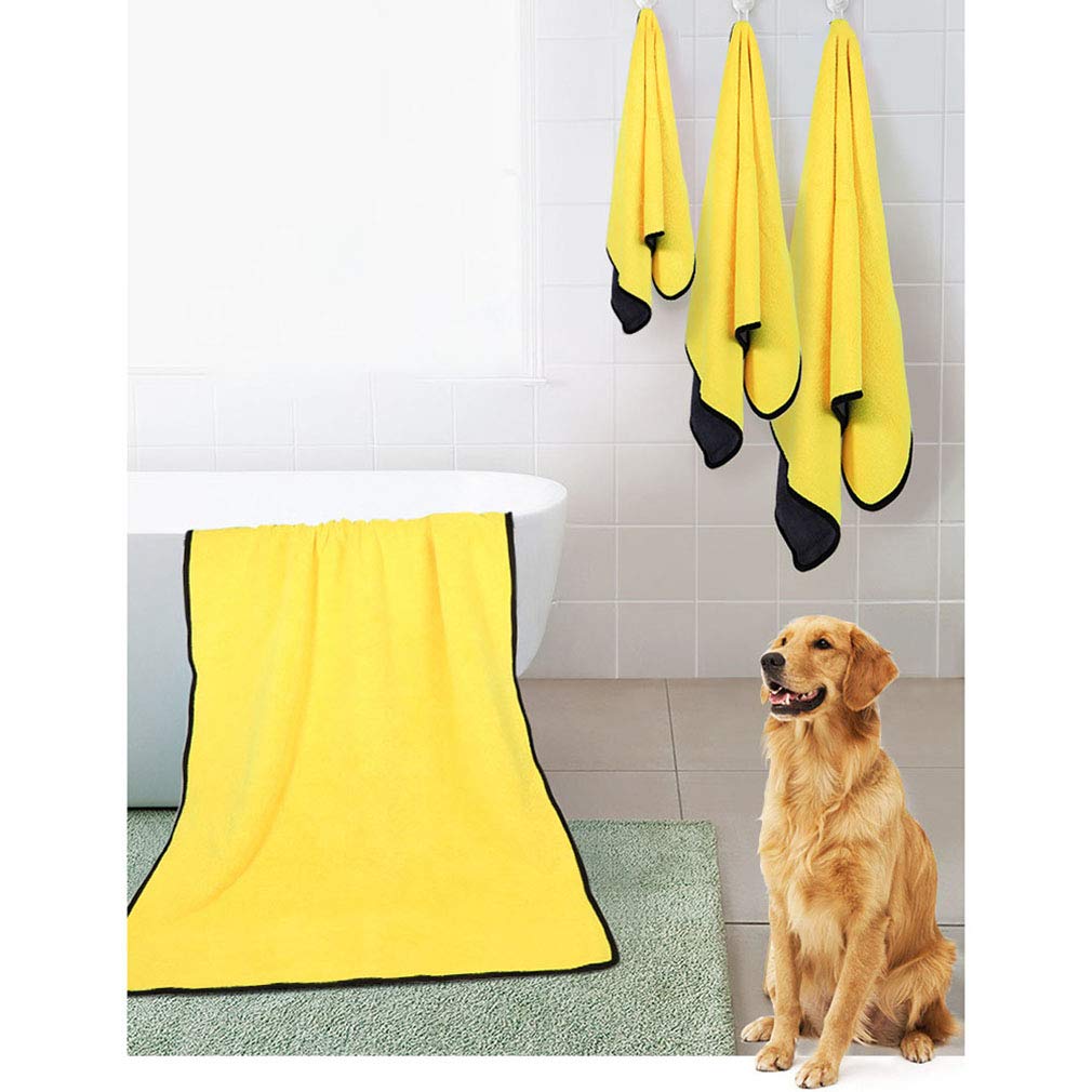 Serviette de Bain pour Chien Soft Touch Super Absorbant Cat Séchage Serviette en Microfibre, Serviette pour Animaux