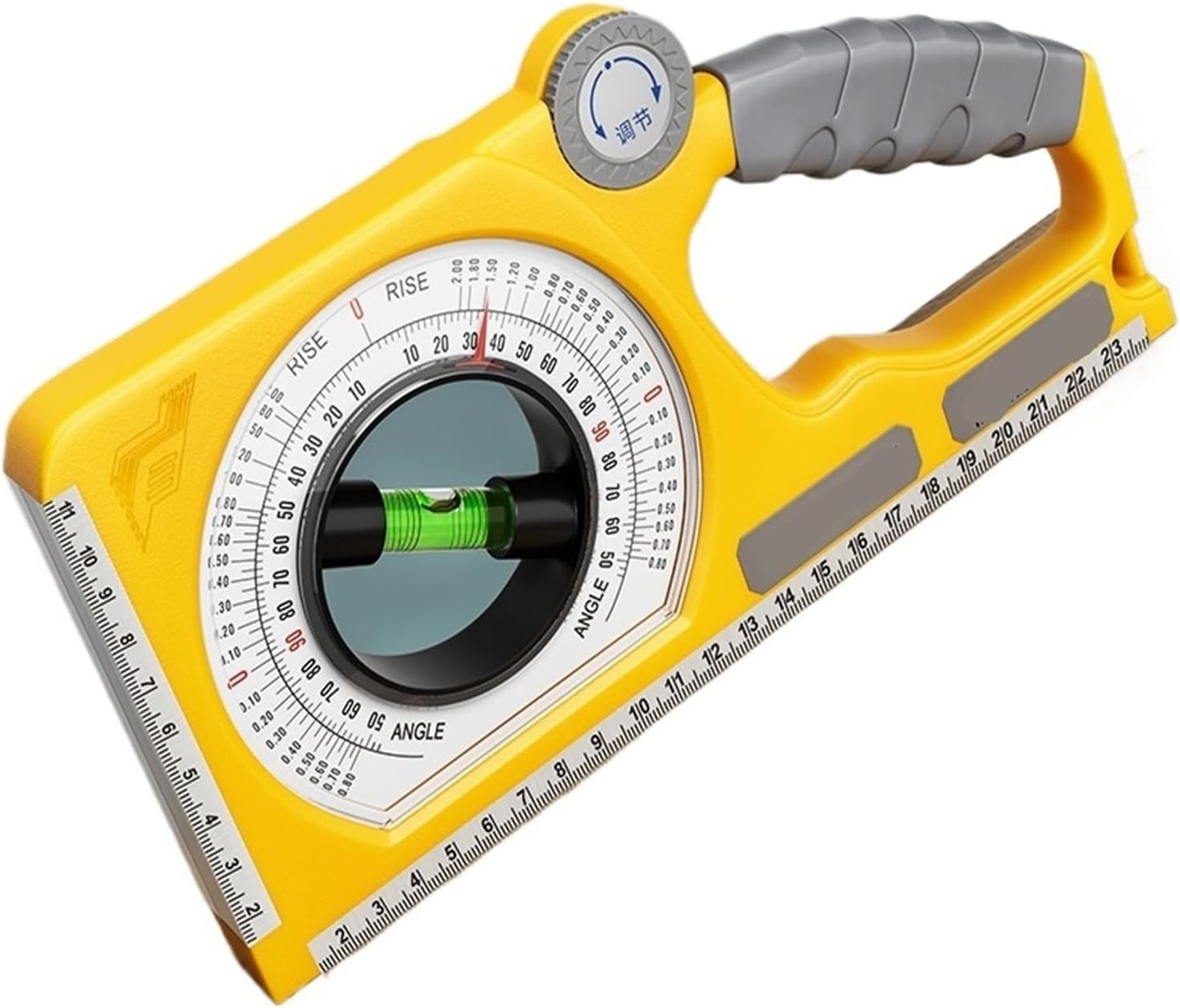 Inclinometer Angle Slope Measuring Instrument Level Inclinometer Protractor Finder Scale(Yellow)