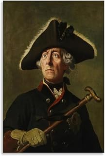 Historical Portraits Poster Frederick The Great Portrait Art Poster Canvas Prints Wall Decor 24x36 Poster Print, Posters For Bedroom Living Room 08x12inch(20x30cm) Unframe-style