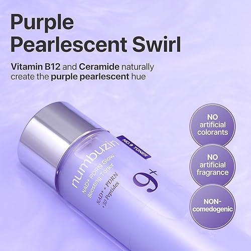 Miniatura 5 de numbuzin No.9 NAD+ PDRN - Tónico que aumenta el brillo, hidratante y reafirmante para arrugas, líneas finas y piel opaca, péptidos y salmón PDRN