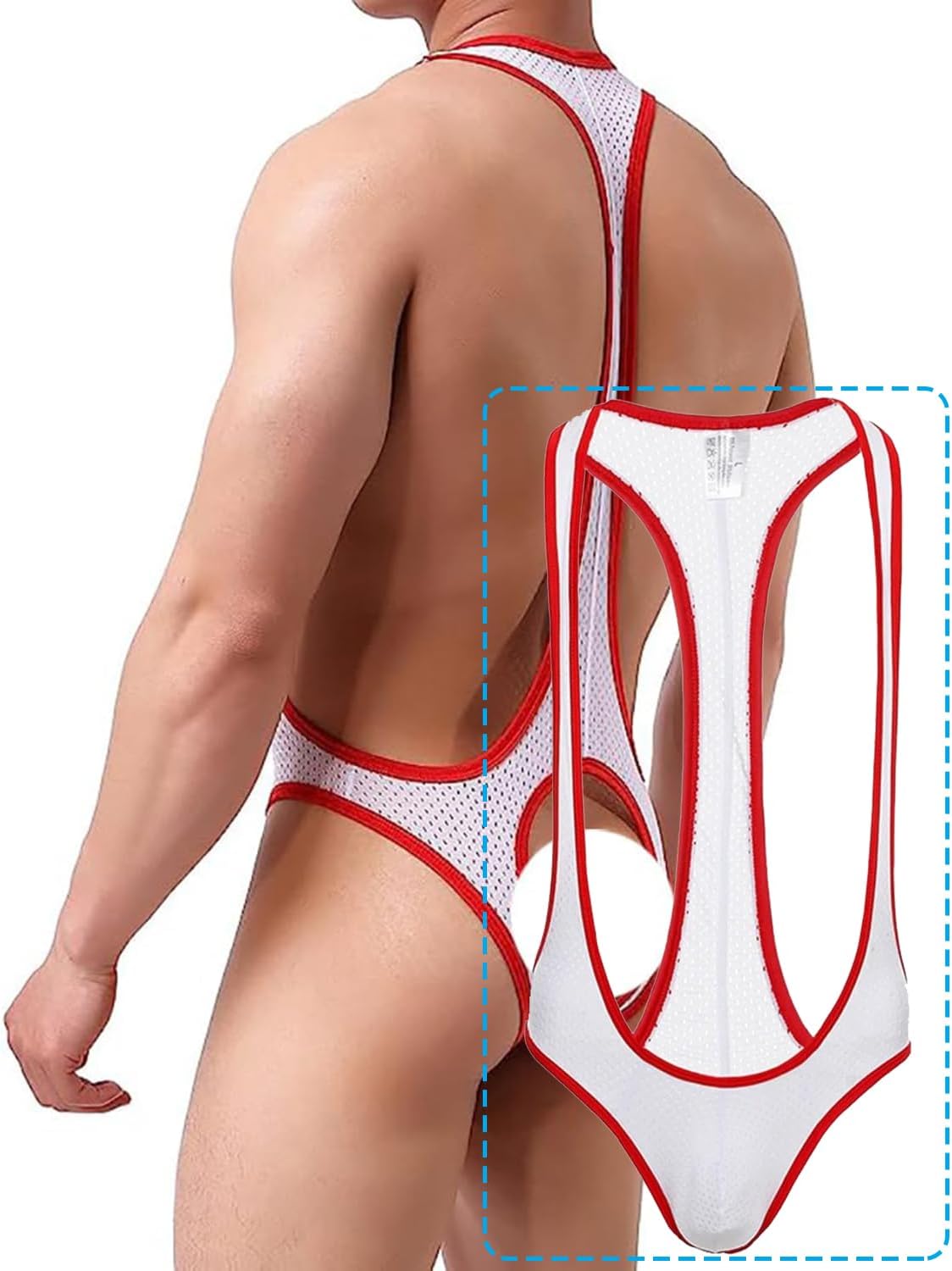 Men's Jockstrap Leotard Underwear Jumpsuits Wrestling Singlet Stretch Thong Bodysuit Comfy Touch Sexy One-Piece
