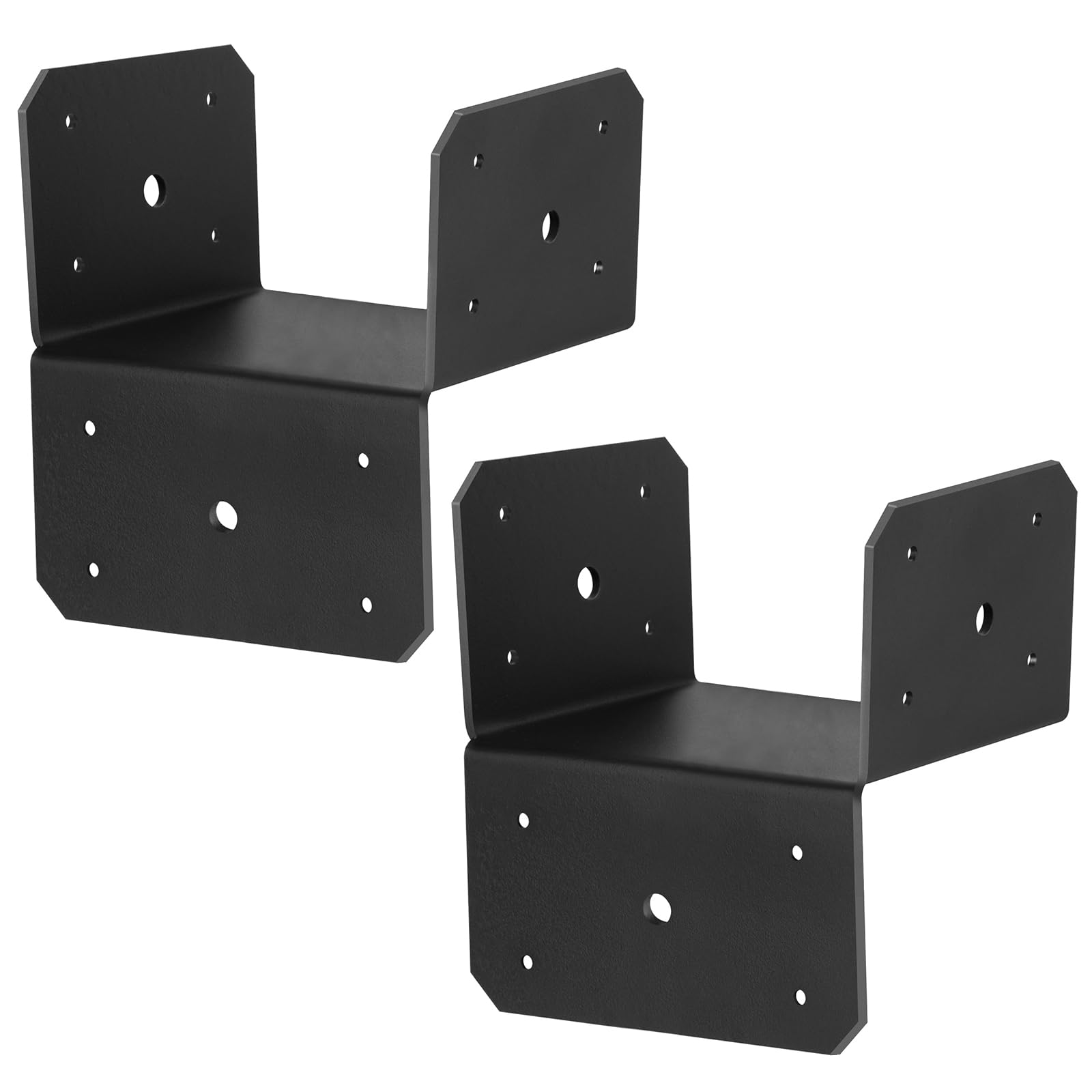 YIDU69Q 2 Pcs 8x8 Post Cap Tie Bracket, Pergola Brackets, Joist Anchor Connector for Beam to Post Deck & Roof, 11 Gauge, Black