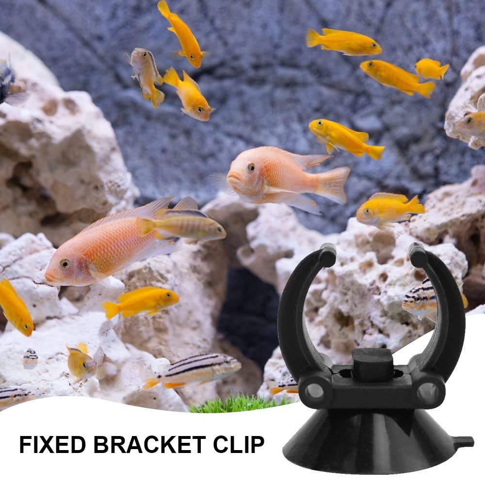 DONGKER 10 PCS Ventouses Chauffantes pour Aquarium, Lampe de Plongée Ventouse Gel de Silice Ventouse avec Clips pour Fish Tank