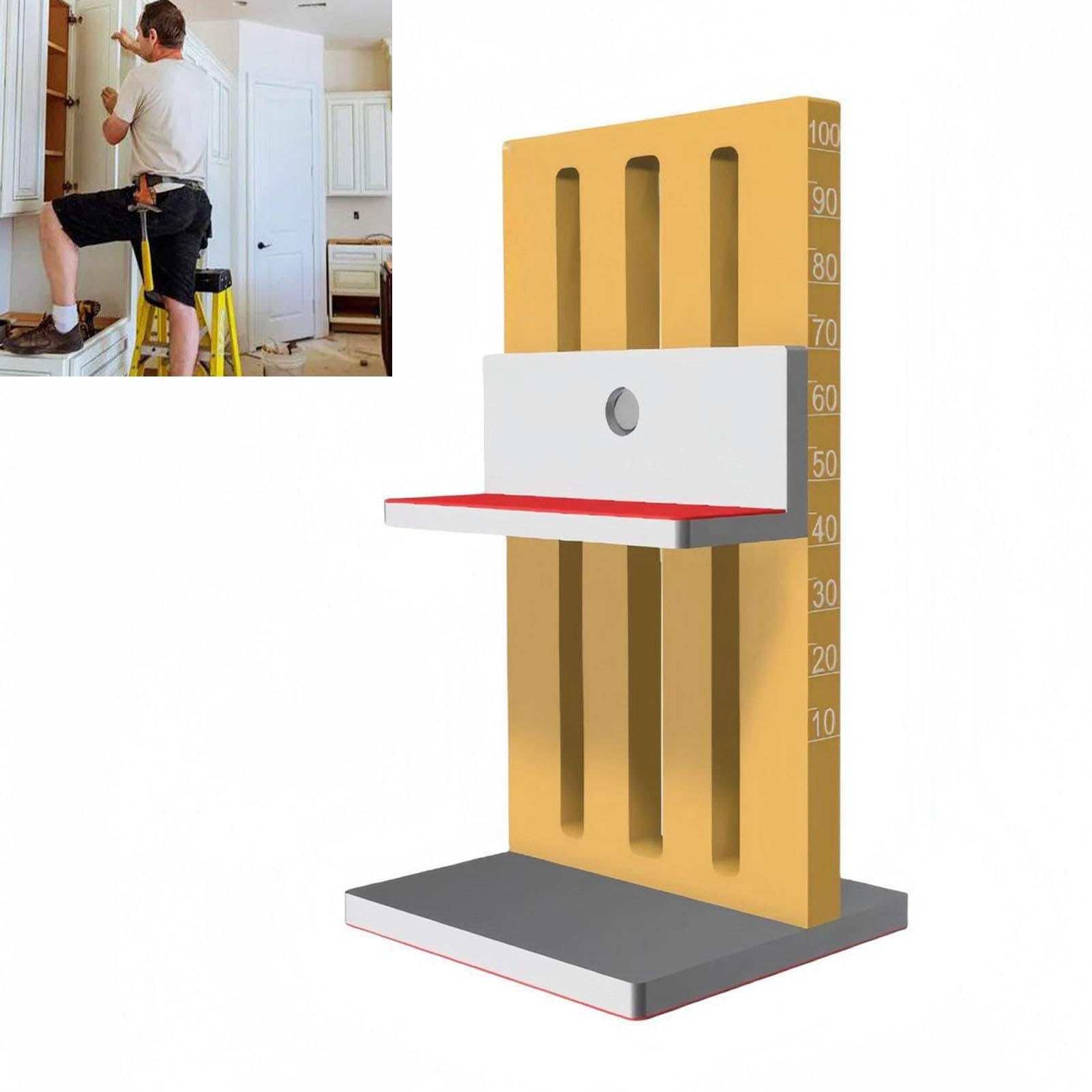 Plantilla posicionadora de instalación de puerta de gabinete, herramienta de instalación de gabinete, herramienta de sujeción del localizador de gabinete de rango ajustable de 10