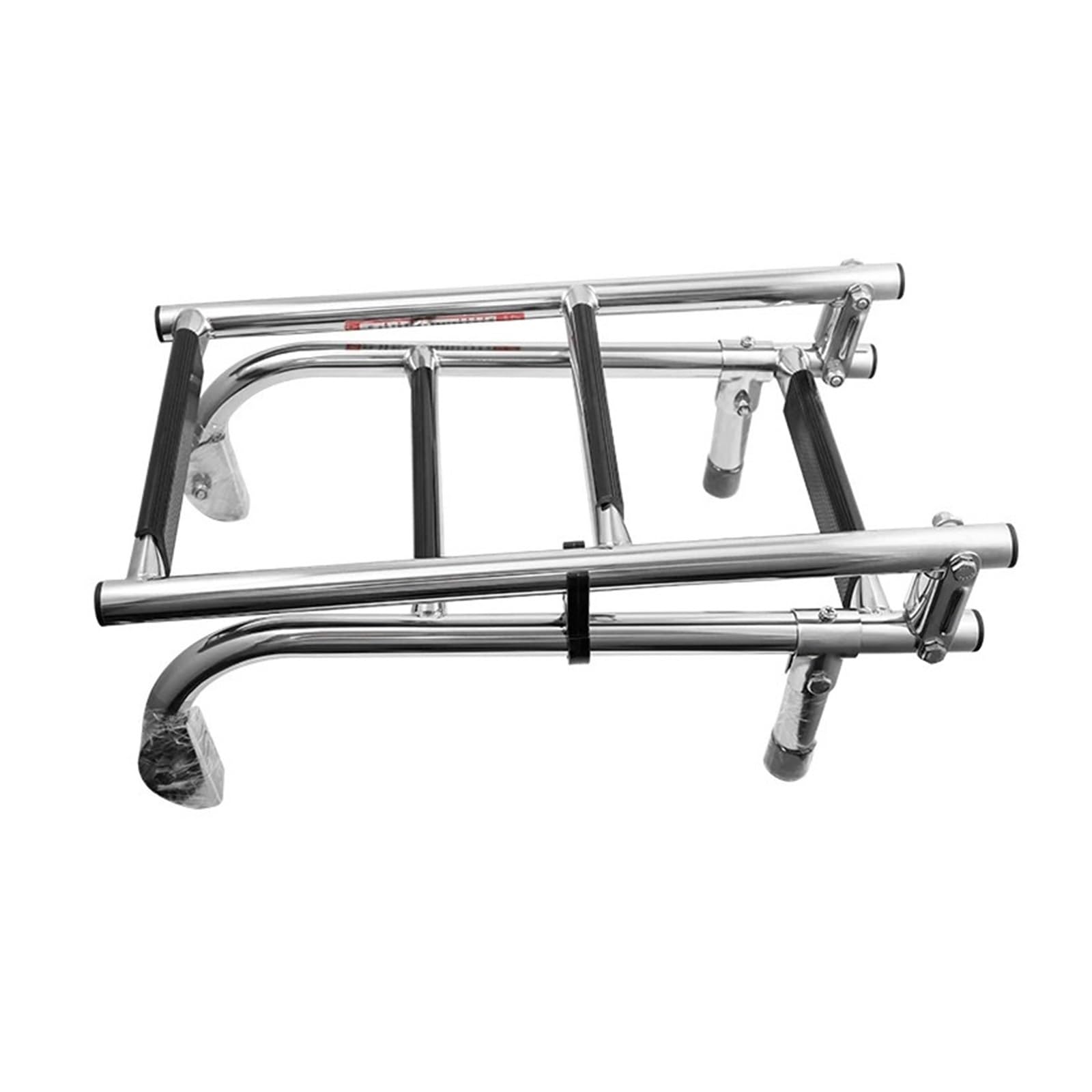 Scaletta For Barca Pieghevole In Acciaio Inox Sicura E Antiscivolo | Scaletta Marina Portatile Con Montaggio A Poppa, Pontone A 4 Gradini, 2+2 Gradini