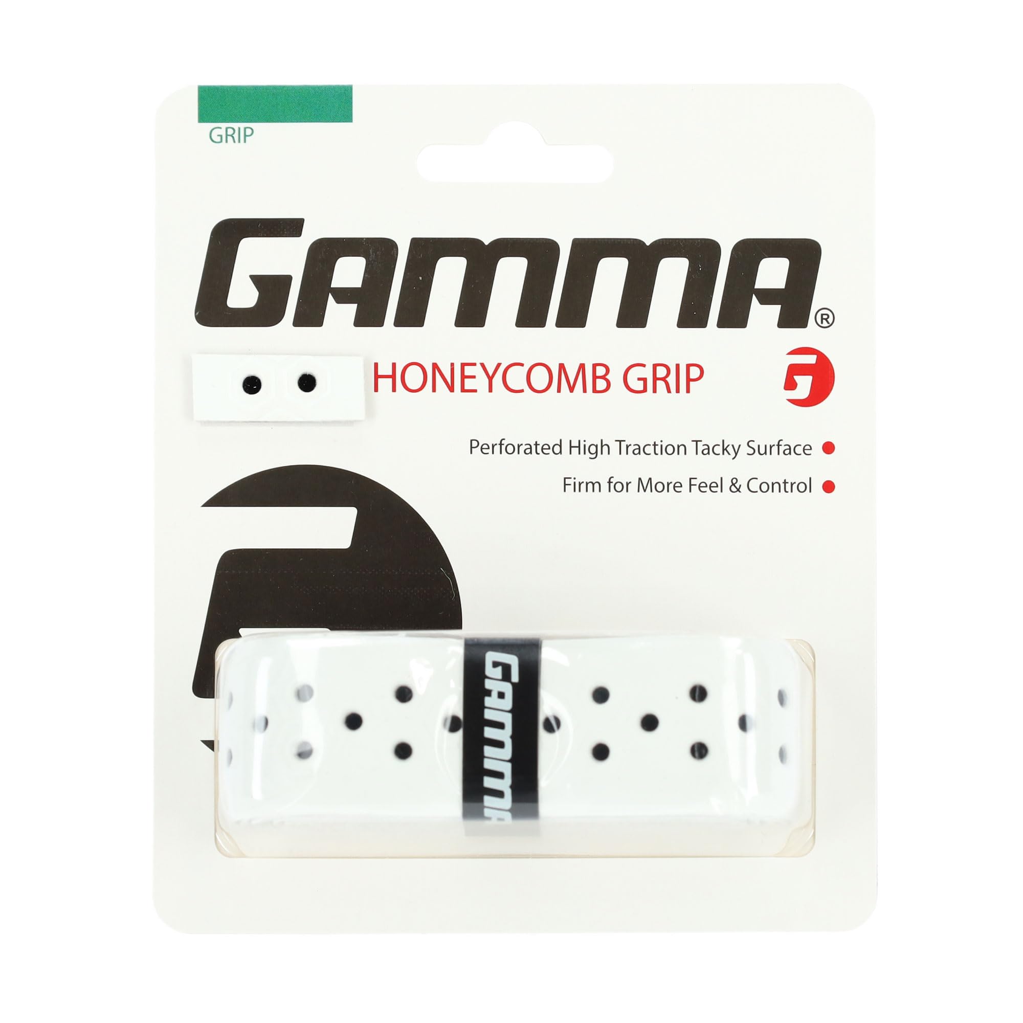 GAMMA Tennis Honeycomb Replacement Grip, Moisture Wicking, Tacky, Extra Durable, White…