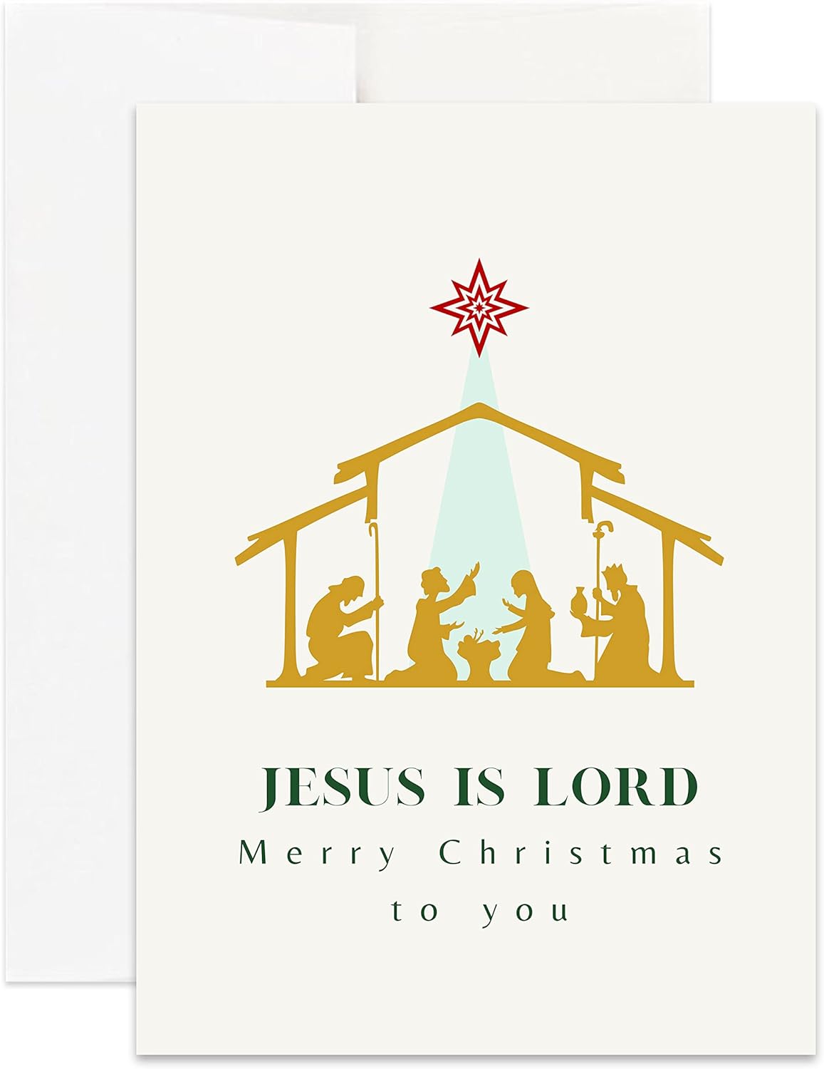 Christian Christmas Card, Christian Holiday Card for Christmas, Religious Christmas Card, Merry Christmas Card, Pack of Christian Christmas Cards (Single Card)
