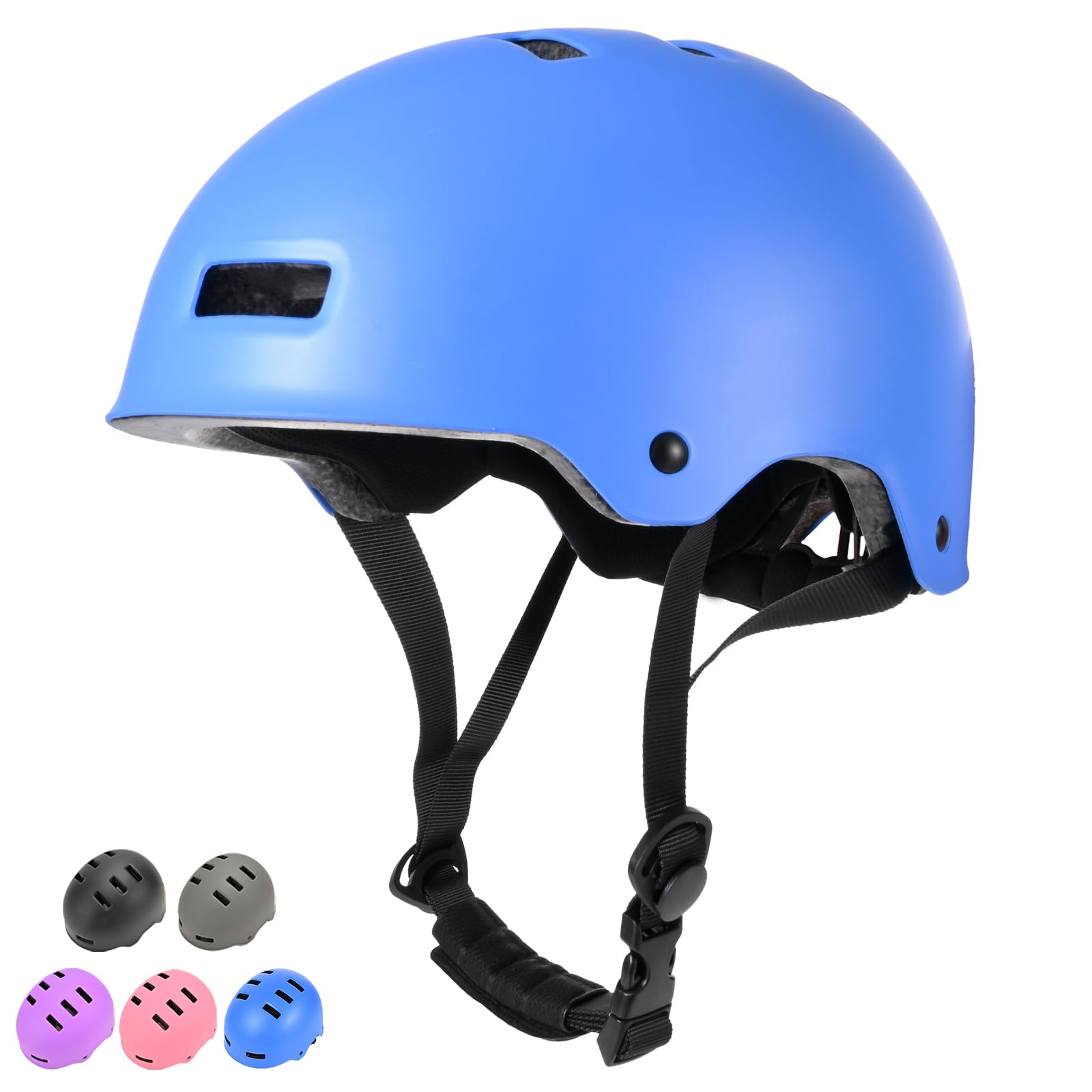 LOKJIJI Casco da bici regolabile per ragazzi ragazze giovani e adulti, Casco Protettivo per bambini per multisport skateboard monopattino bicicletta ciclismo pattinaggio