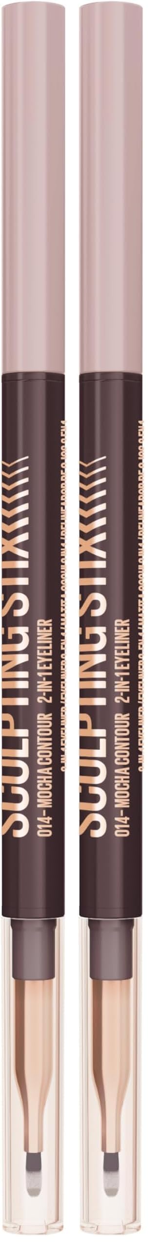 Maybelline New York Sculpting Stix Çift Uçlu Göz Kalemi - 015 Smooth Espresso (2 paketi)