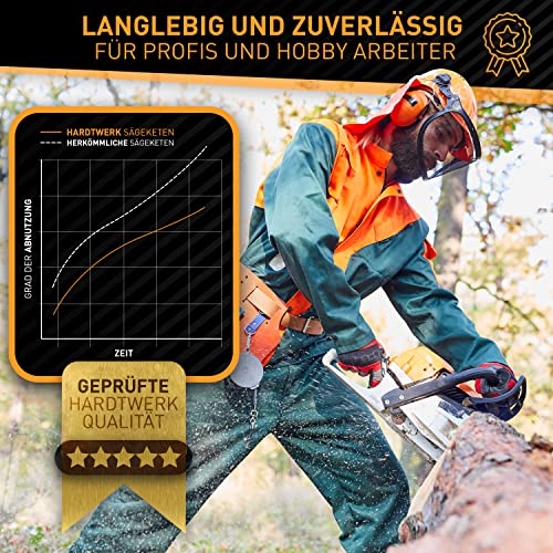 HARDTWERK ALPHA Sägekette 3/8″ 1,3mm für 35cm Schwert 52 TG 3er Pack