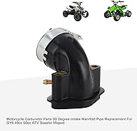 Vista 5 de GOOFIT Tubo colector de admisión doblado de 90 grados para GY6 49cc 50cc ATV Scooter ciclomotor