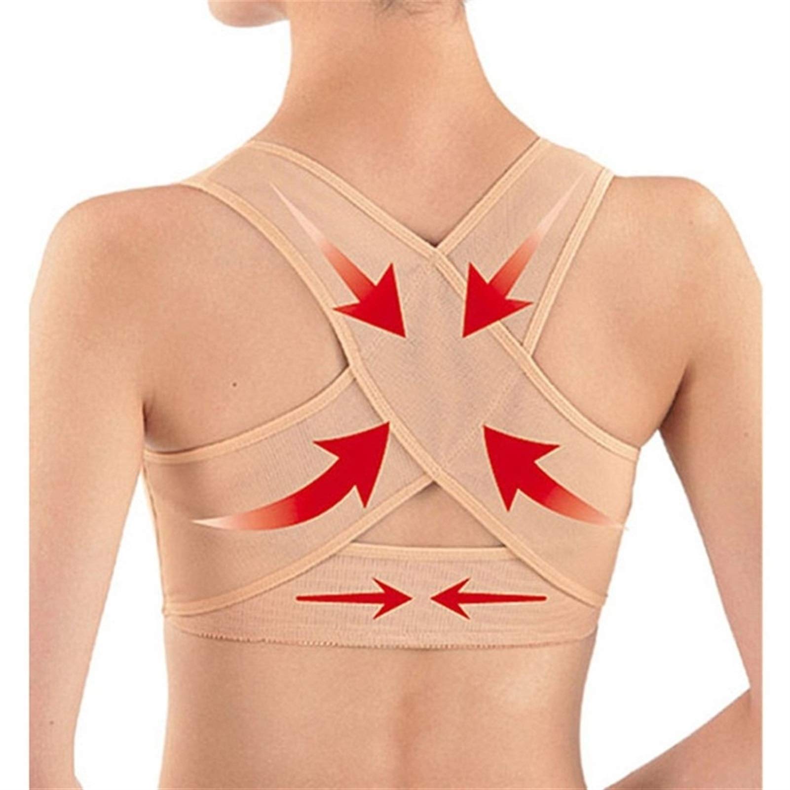 Correcteur de posture haut de gamme bordeaux taille M sangle de thérapie - 3