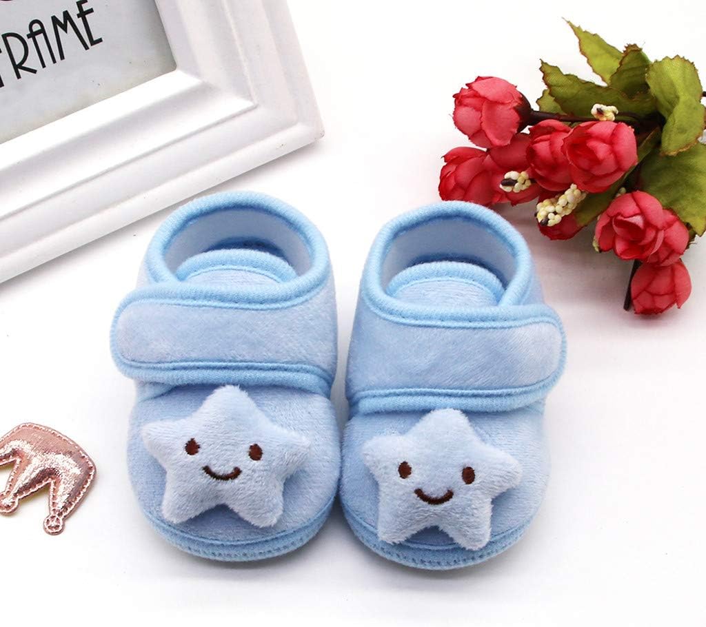 Baby Boy Booties Baby Shoes Plush Soft Infant Boots Sole Warm Winter Stars Cloud Girls Toddler Shoes Boys 7