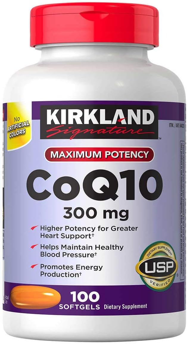 Kirkland Signature Q10 Coenzyme Supplement (300mg,100 Softgels)