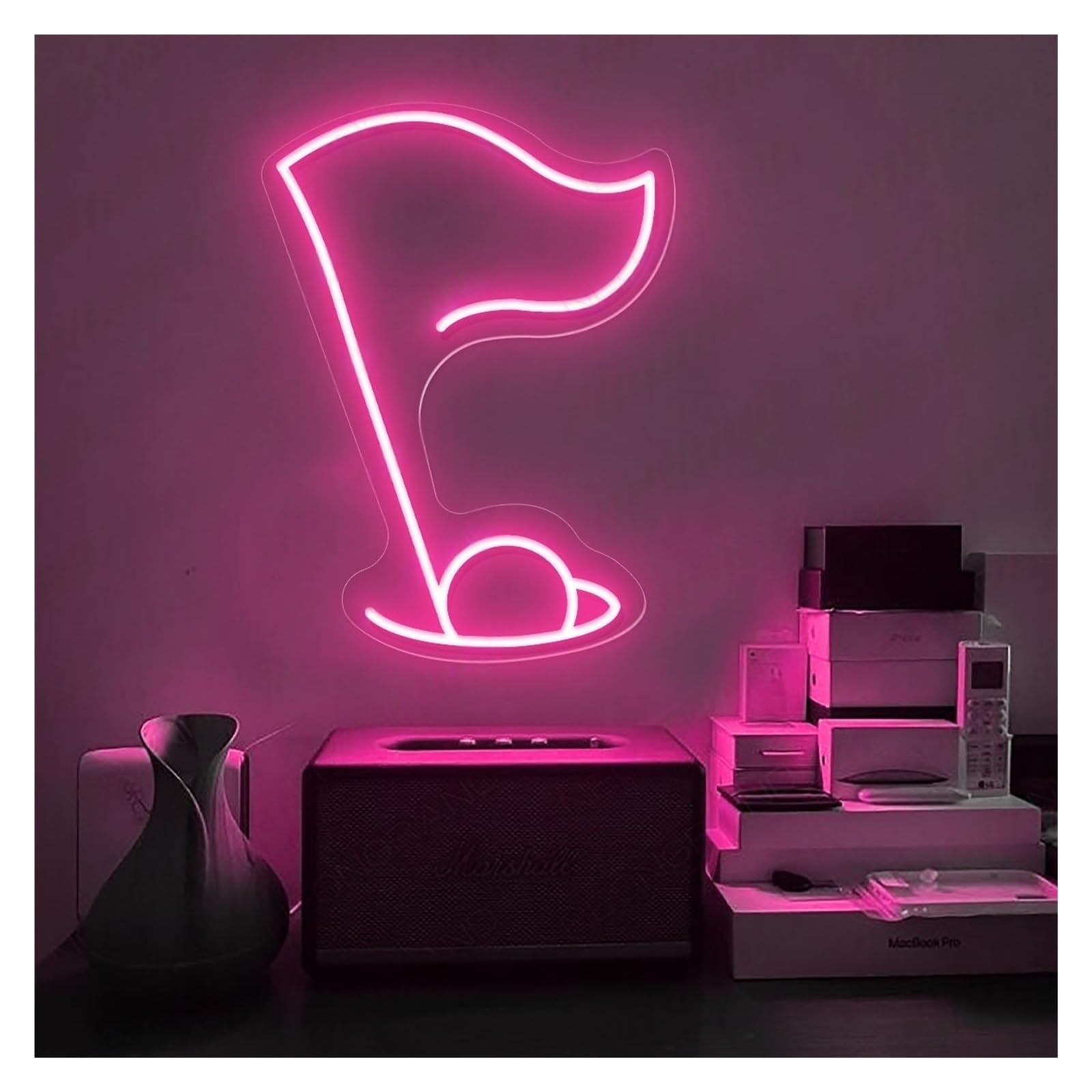 SHOUXI Sign Lamp Golf Neon Sign USB Powered Lights Suitable for Man Cave Pub Club Decor 18cmx28cm(C)