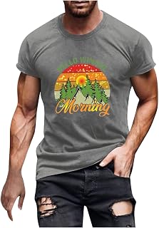 Camiseta para hombre con impresión, camiseta de manga corta para hombre, color blanco, cuello redondo, camiseta informal, camiseta básica holgada, camiseta deportiva funcional de primera calidad,