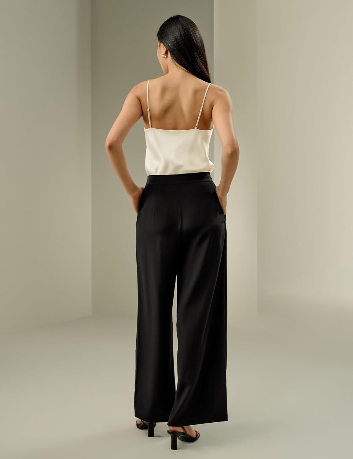 LilySilk Women Pure Silk Pants Wide Leg Loose Mulberry Silk Trouser Ladies Bottom - Image 3