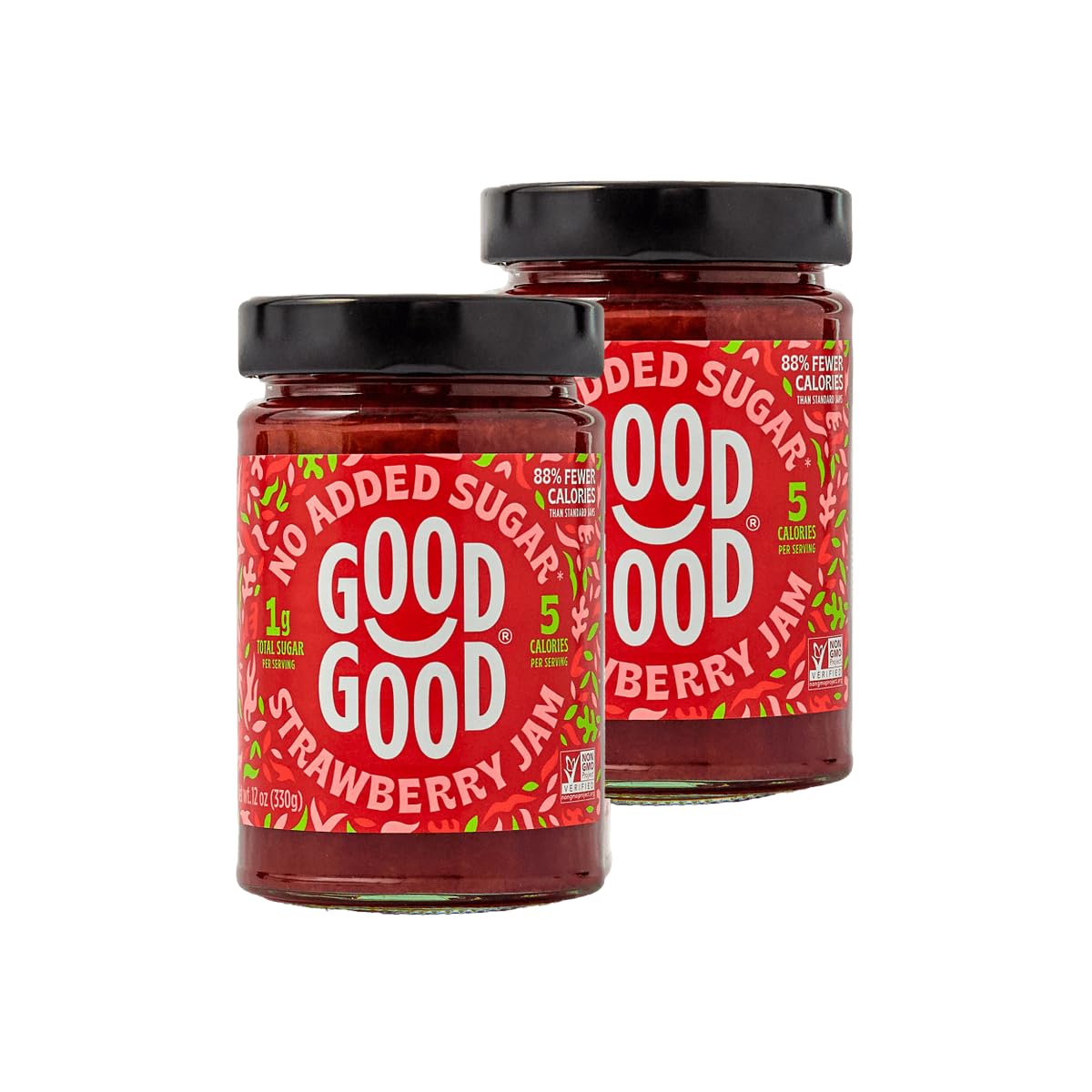 NATURAL SWEETNESS Sweet Strawberry Jams by - Keto Friendly No Added Sugar Strawberry Jam - Keto - Vegan - Gluten Free - Diabetic Friendly (12 Ounce (Pack of 2))