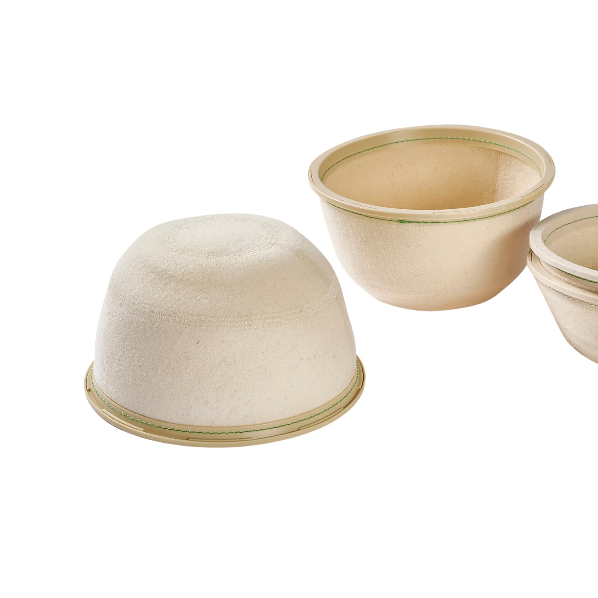 Banneton rond en laine vierge Scaritech – Anti‑adhérent naturel – Démoulage sans farine – Hygiène premium – Boulangerie artisanale