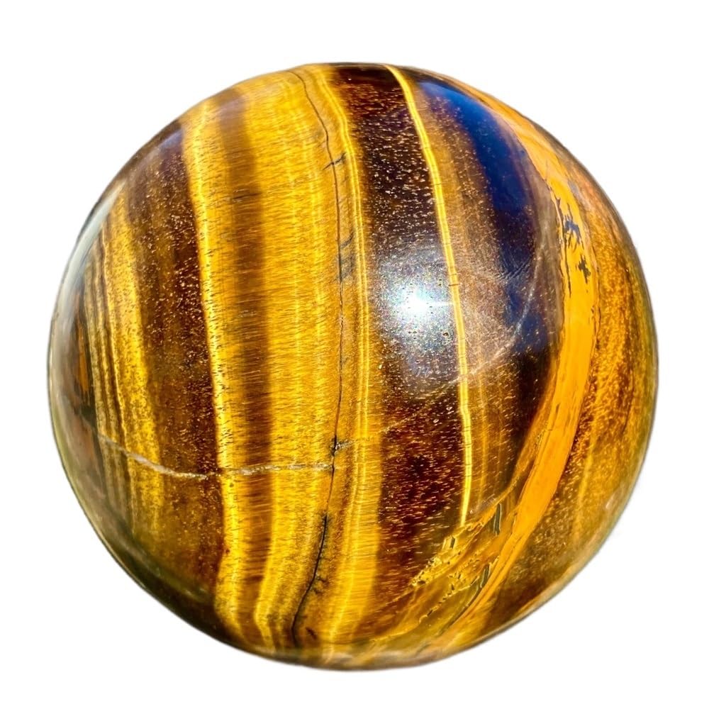 AARTERZZA 1pc 1.1-1.3kg Tiger Eye Stone Crystal Quartz Sphere Gemstone Decoration