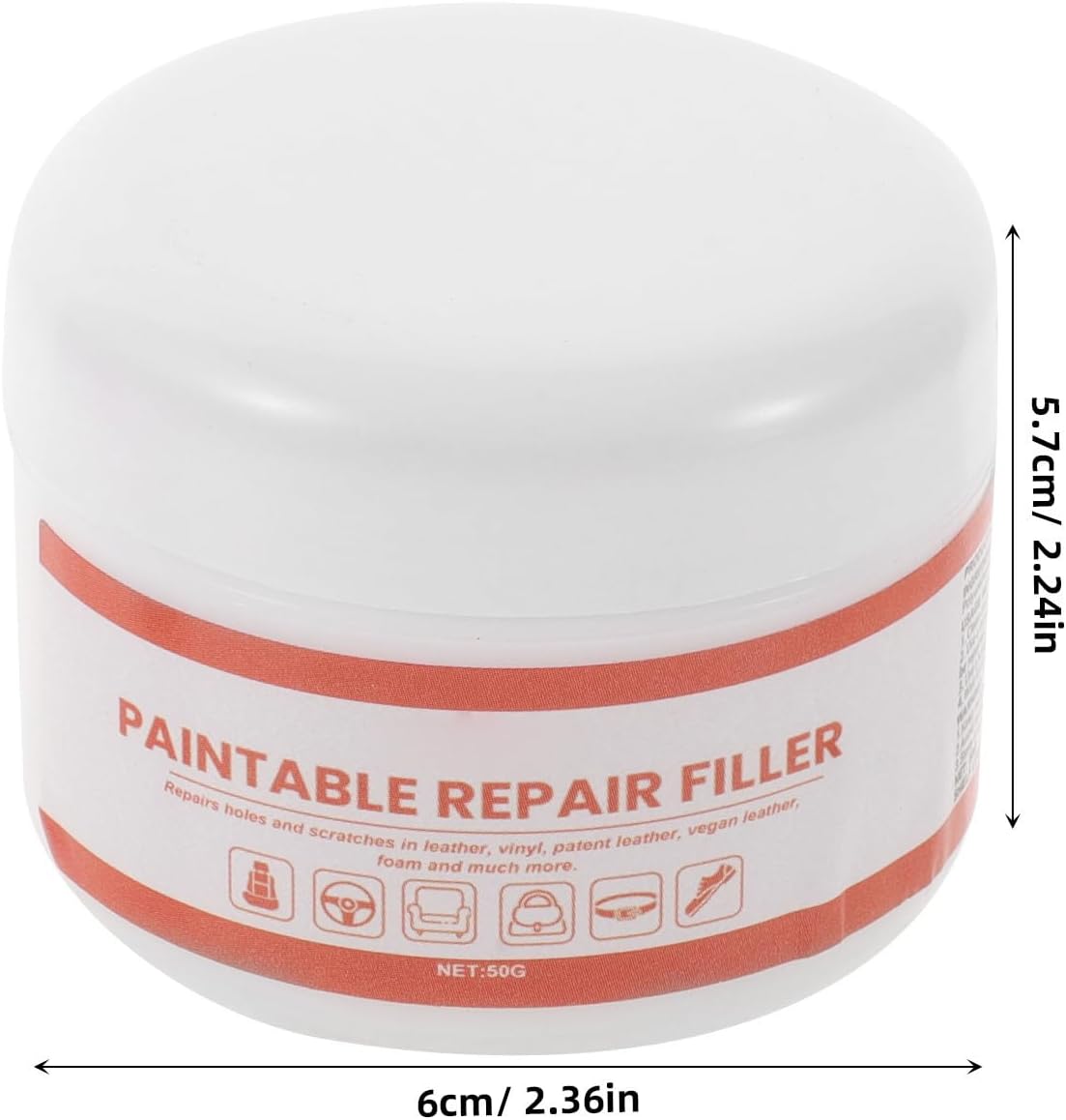 Beavorty Leather Repair Cream for Car Seats and Bags, Deep Nourishment and Versatile Application, Plastic Material, Leather Maintenance Filler for Sofa and Jacket Restoration