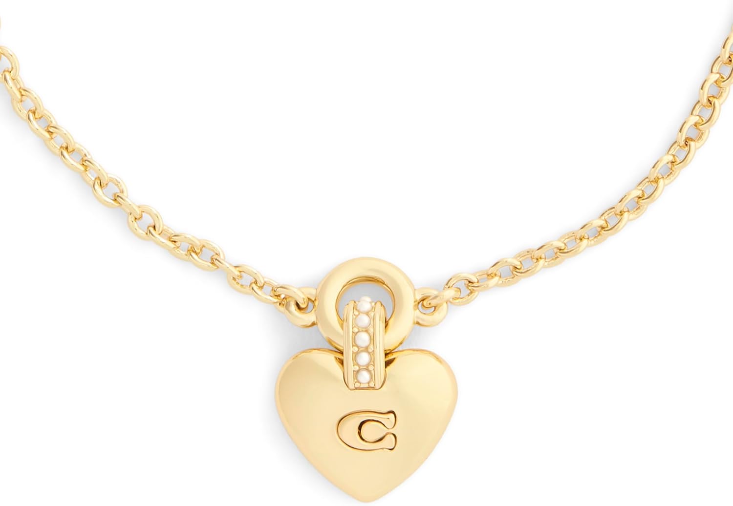 COACH Jewelry Women's Signature Puffy Heart Charm Bracelet - Image 3