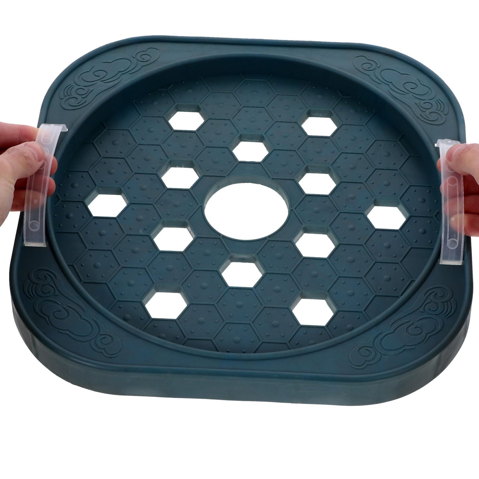 Generico Armadietto Porta Bombole Gas Esterno Base Portabombola Gas Rotonda in Plastico e Acciaio Inossidabile Supporto Mobile per Cucine Familiari e Ristoranti