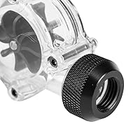 Vista 9 de Water Flow Indicator, Water Cooling Flow Meter Indicator 8 Impellers Fan PC Computer Cooling System Revolving Speed Meter for Cooler Chiller G1/4