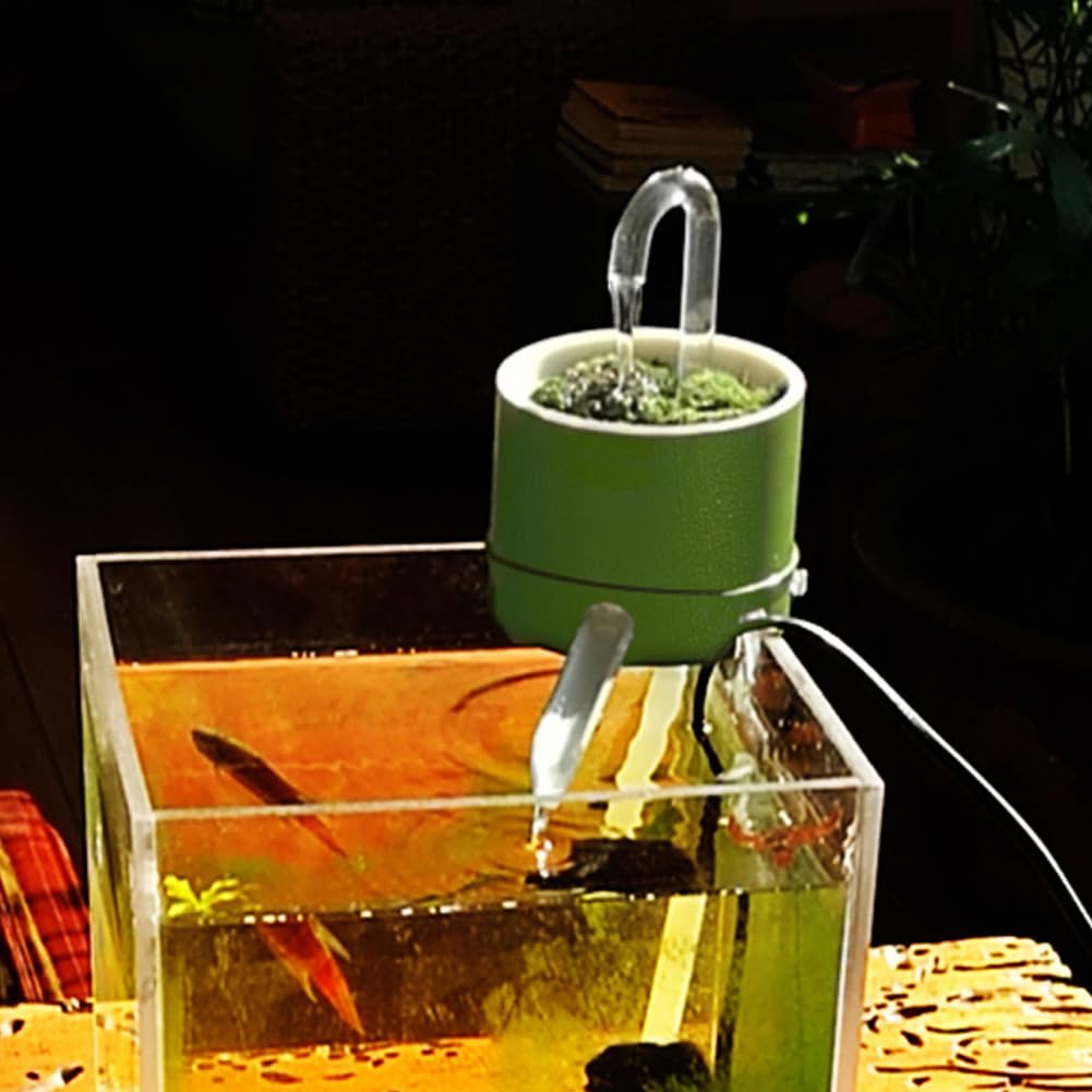 Amazon.com: Gaderth Bamboo Tube Filter, Aquarium Hang On Filter with USB  Water Pump, 3-in-1 Plastic Water Flow Device,Small Fish Tank Filter and  Waterfall Decoration Filter : Pet Supplies