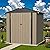 Greesum 6×4FT Outdoor Storage Shed, Metal Patio Storaged Sheds with Lockable Doors, Sheds & Outdoor Storage for Bike, Backyard, Pool and Garden, Brown