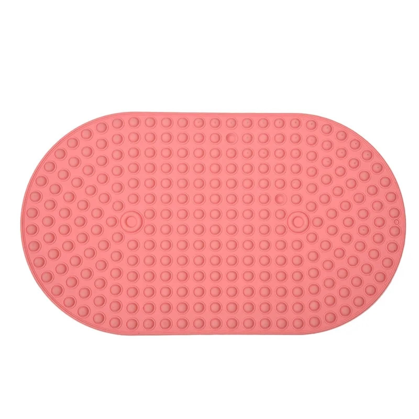 Badewannenmatte Silikon-Blase-Badematte, Kinder-Badematte, Badewanne, Badezimmer, rutschfeste Matte, Weicher Badezimmerteppich, Duschmatte(Pink,58x34cm)