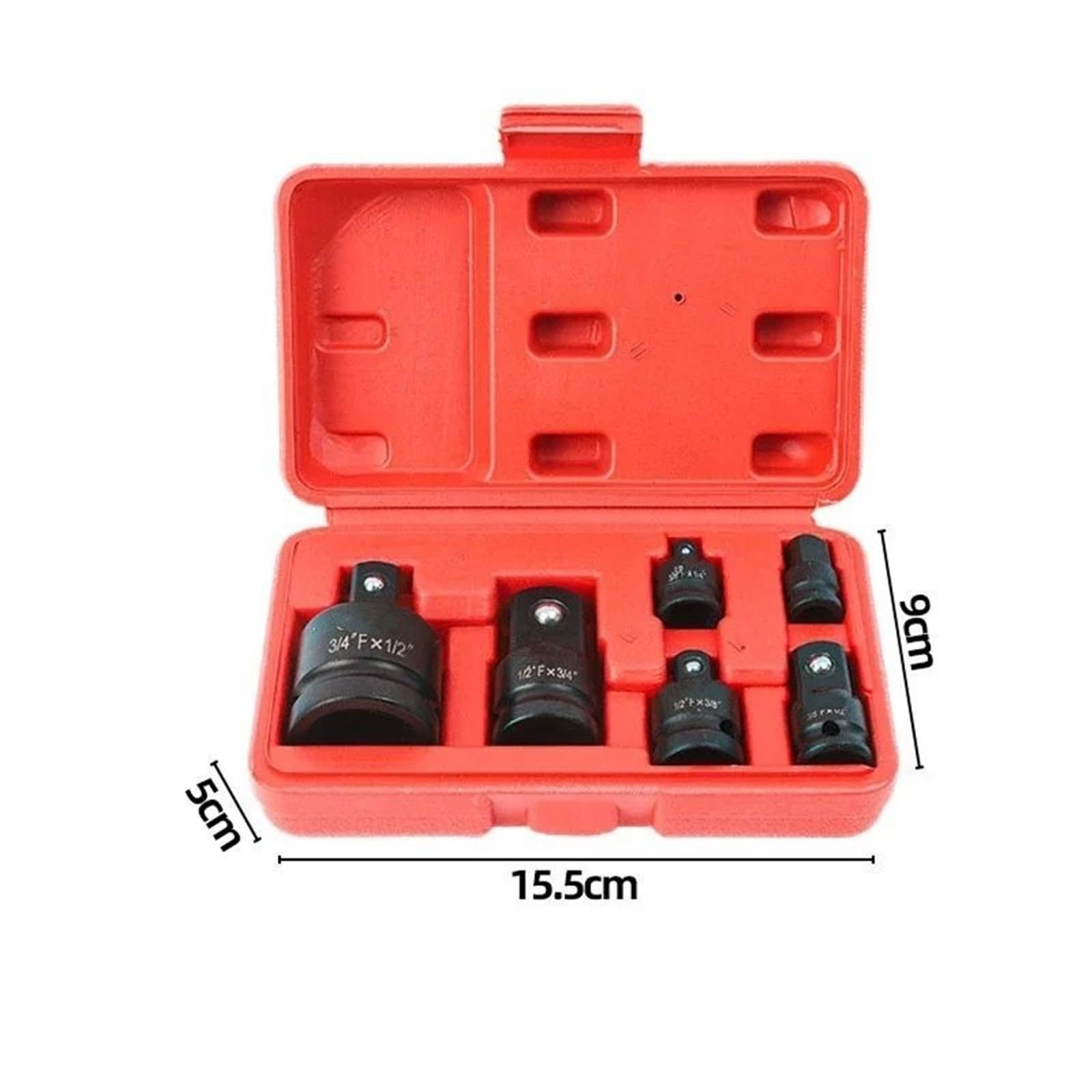 6 szt. Grzechotka z grzechotką wench Socket fit 1/4 1/2 Zestaw kluczy klucza Converter Drive Zestaw przedłużek