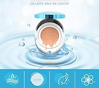 Vista 4 de ENOUGH Collagen Aqua Air Cushion SPF 50, maquillaje de base hidratante de cobertura completa, protector solar hidratante tintado, cosméticos