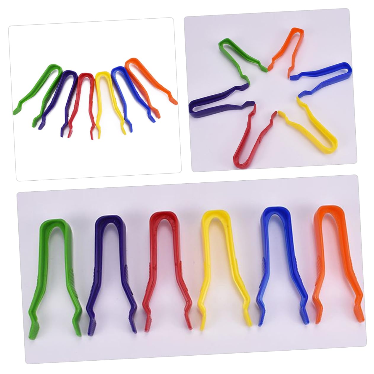 SUPVOX 3 Series Pinzas De Plastico Material Con Artículo Elaboración Ceja Alfiler Punteo Rosario Para Pinzas De Primeros Auxilios Talón De Punta Páginas 6 Piezas*3