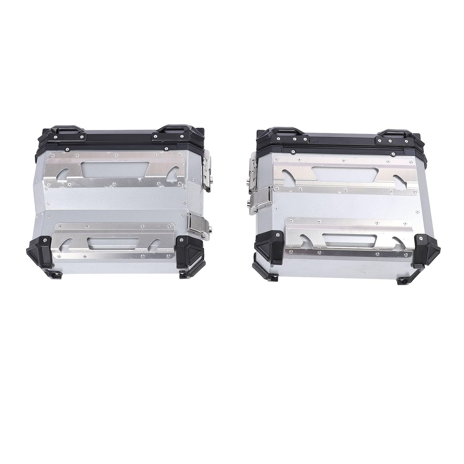 Maleta Lateral para Motocicleta de 38L con Cerradura para Almacenamiento Seguro y Fácil Transporte Universal para Conductores Aleación de Aluminio (Plata)