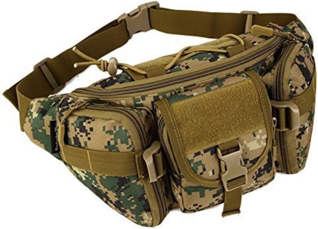 Nylon Waist Bag Tactical Military Waist & Chest Bag Pouch, 37 X 3 X 16 cm, Green