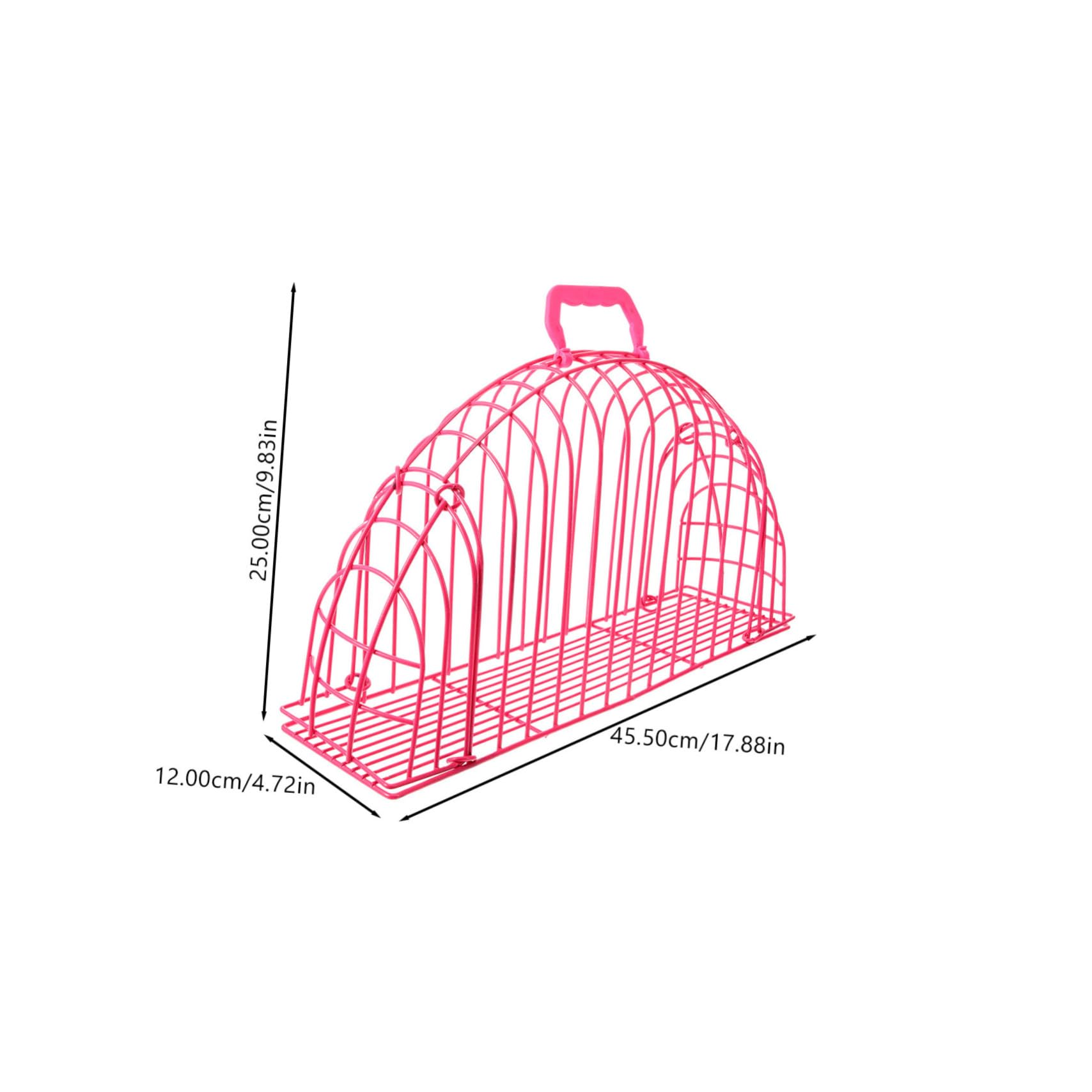 Luxshiny Jaula para Baño de Gatos Resistente Arañazos Jaula de Metal Transpirable para Recorte de Uñas S con Asa para Baño y Cuidado de Gatos Pequeños