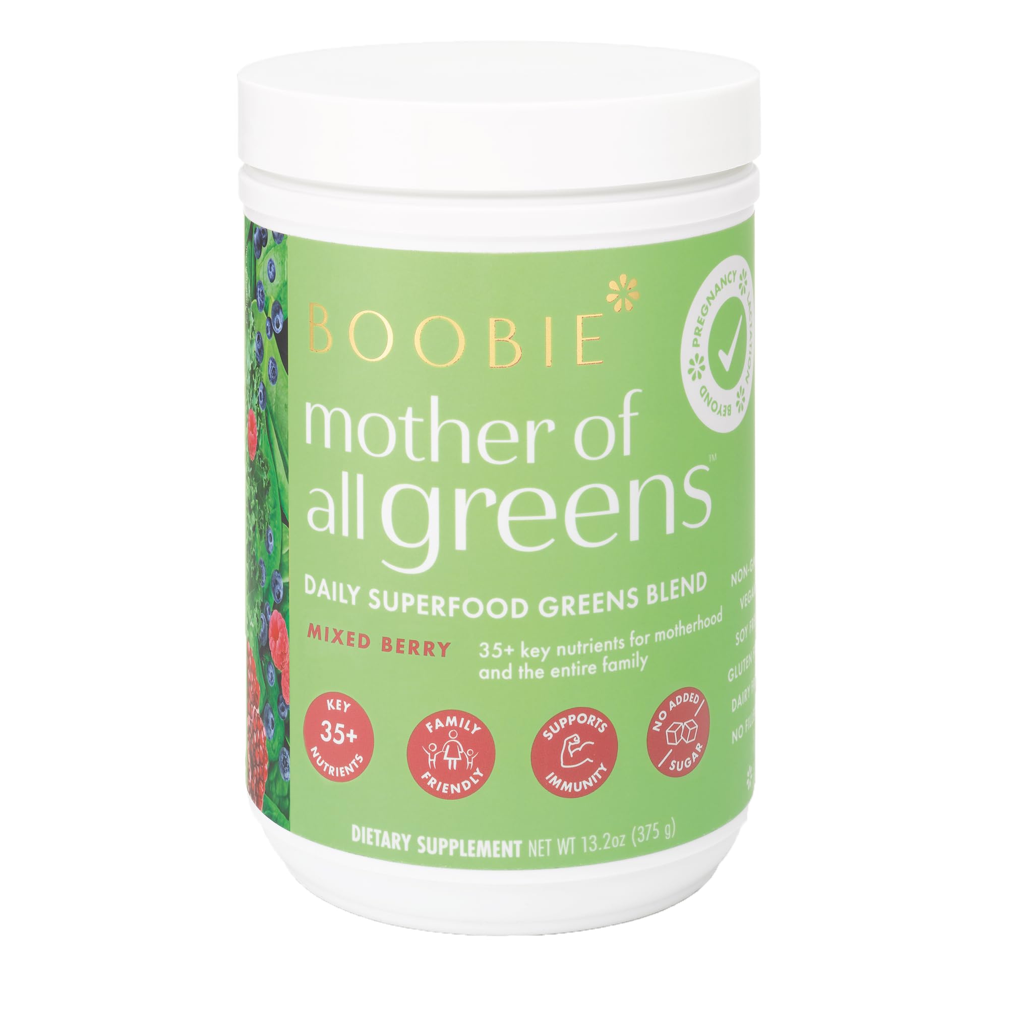 Boobie Pregnancy & Breastfeeding Superfood Greens Powder | Safe for Nursing Moms | 35+ Nutrients for Prenatal, Postpartum & Family Nutrition | Vegan, Gluten Free, Sugar Free | Mango Breeze, 30 Svgs — Amazon image 12