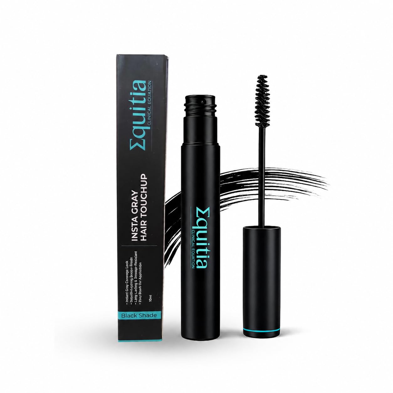 Insta Gray Hair Touch Up Black 10ml | Instant Gray Hair & Beard Coverage | Quick Dry Root Touch Up | Natural Looking Color Blend | Smudge & Sweat Resistant | Precision Brush Applicator-picture-44