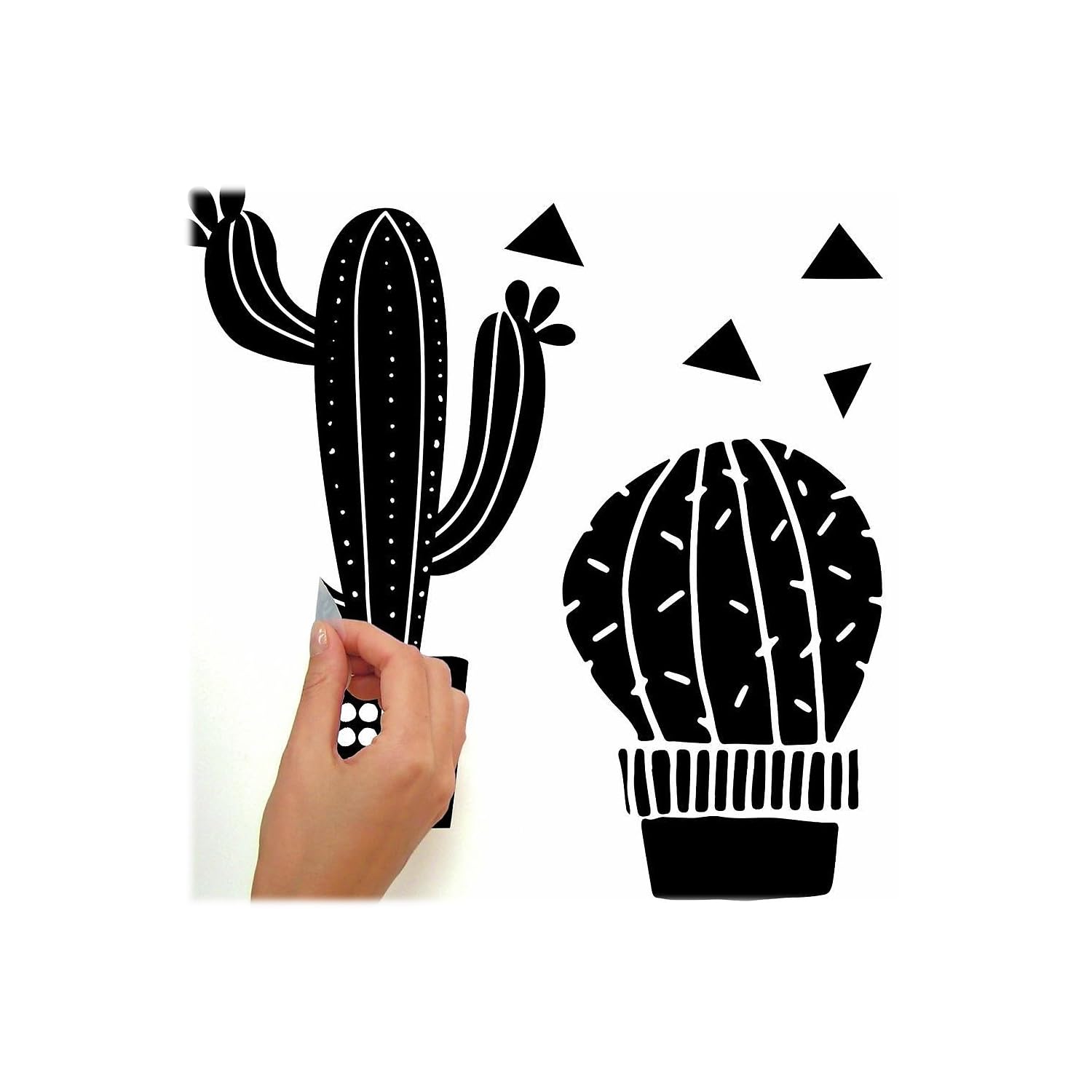 RoomMates Geo Cactus Peel and Stick Wall Decals, Black, 4 Sheets 9 inches x 17.375 inches - Image 3